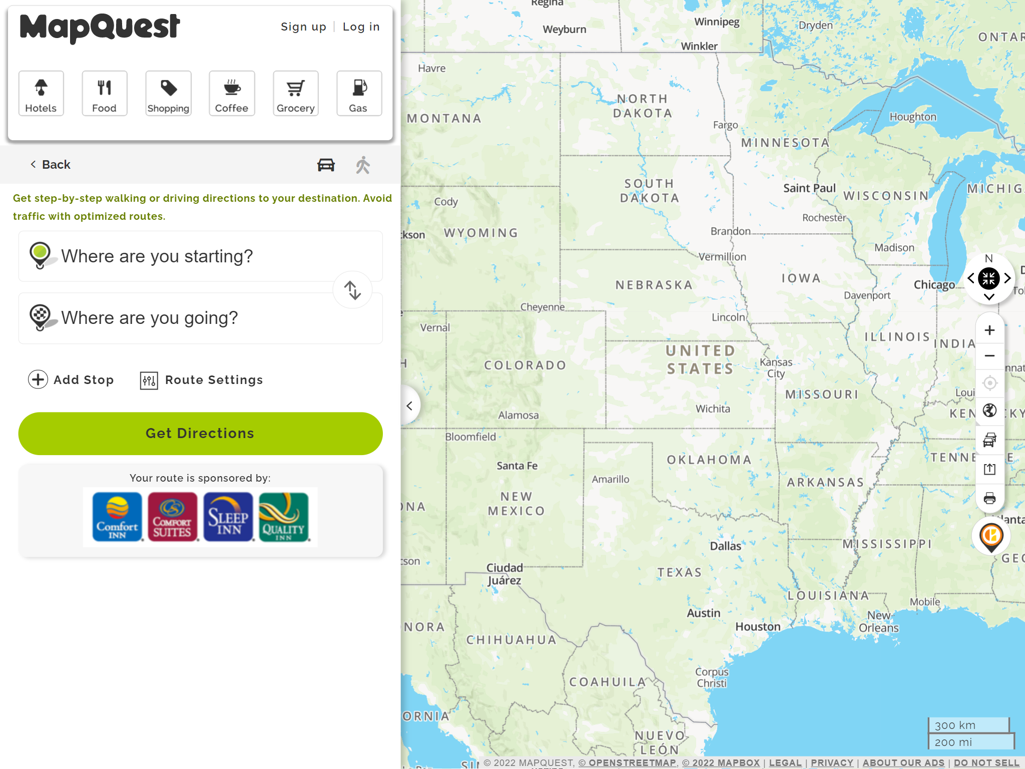 MapQuest Route Planner Finder Get Driving Directions Maps