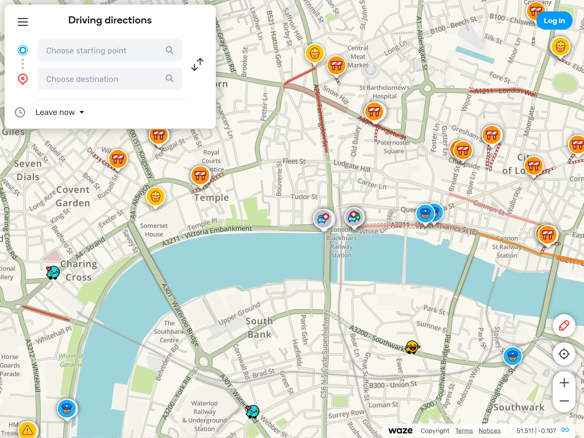 Driving directions, live traffic & road conditions updates - Waze